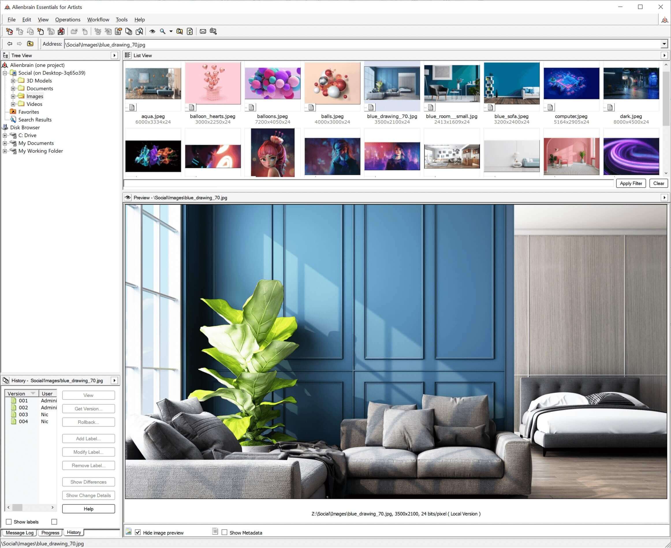 Alienbrain 版本控制浏览器